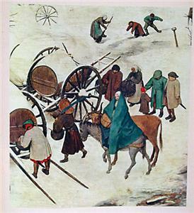 Detail from Bruegel's "Census at Bethlehem"